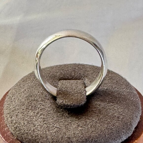 Sterling Silver 925 5.4mm Half Round Wedding Band Bright Finish Ring Size 7.25 - Picture 3 of 7